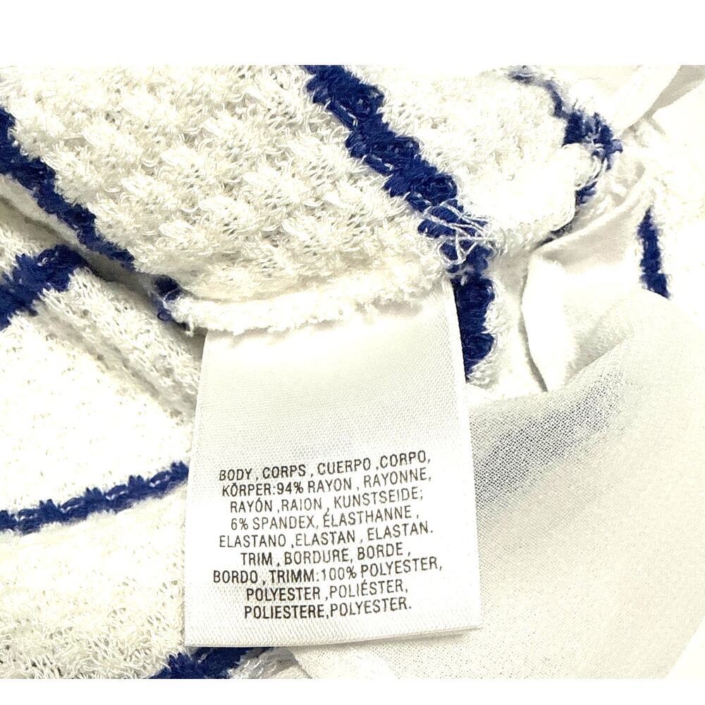 Anthropologie Stripped Women's Crewneck Sweater Whie/Blue Size Large - Picture 8 of 11